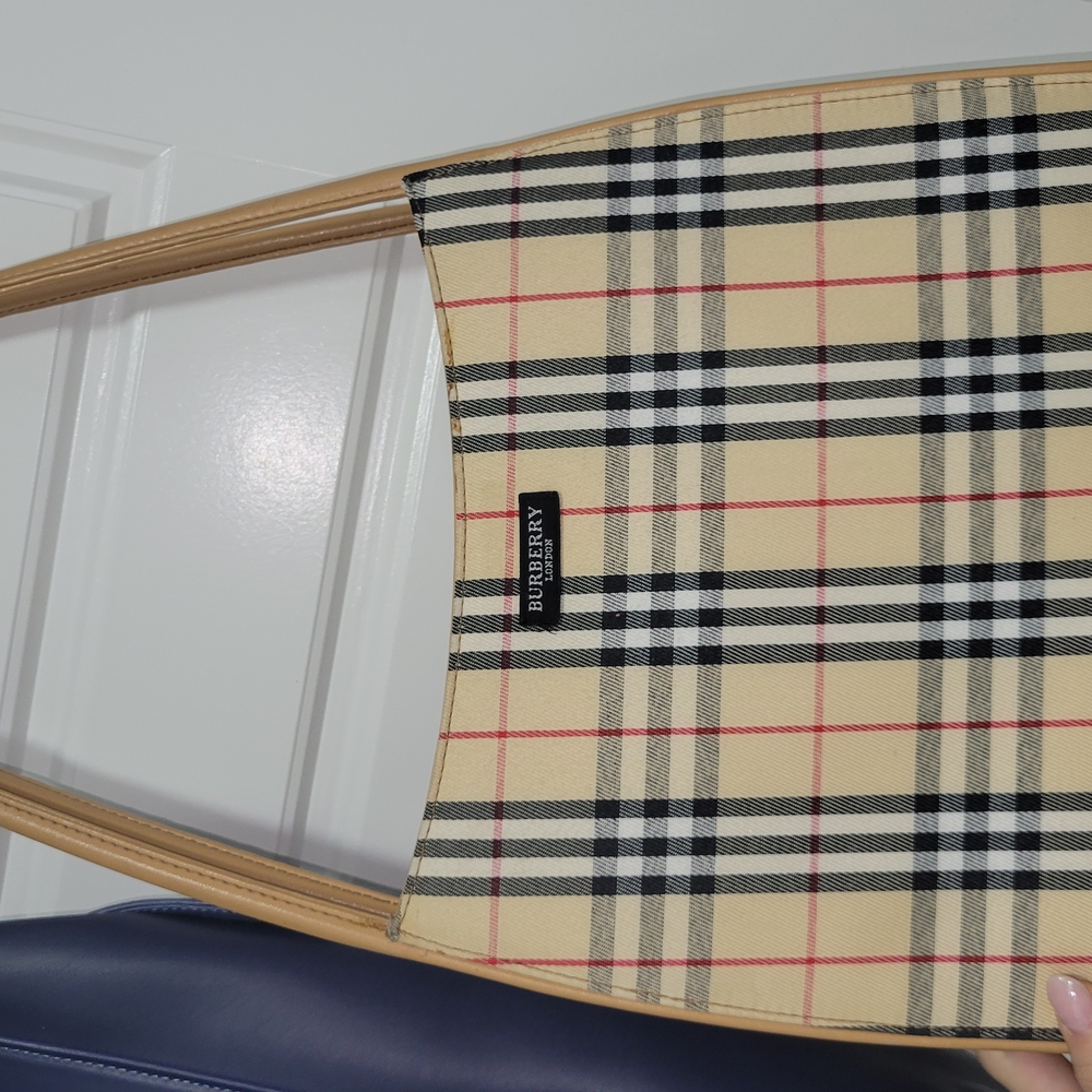Real Burberry Beige Checkered Women's Bag